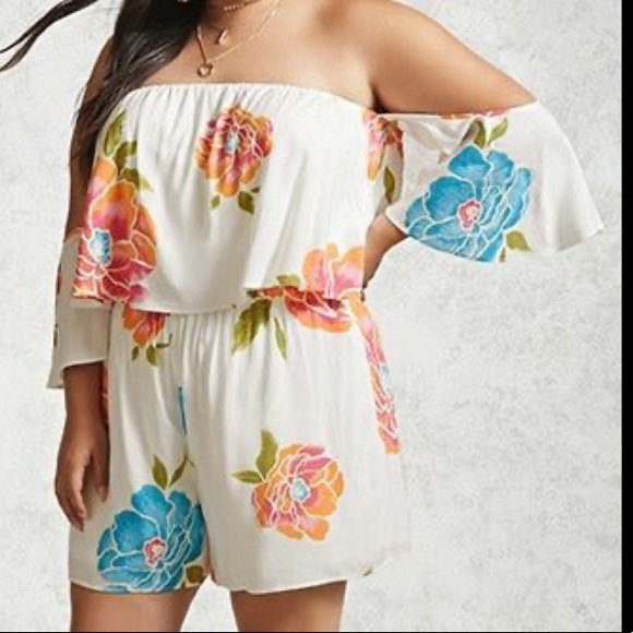 Forever 21 Pants - Forever 21 Plus Size Floral Romper
